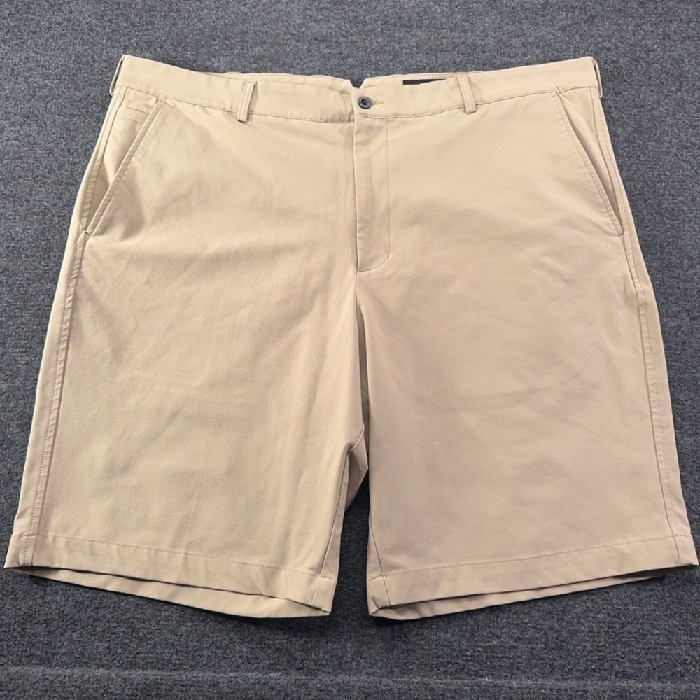 Dunning Everbest Mens Golf Shorts Khaki Tan Size 40 Performance Stretch